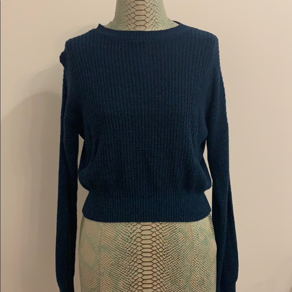 blue sweater